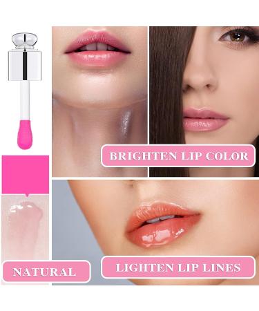 Hydrating Lip Plumping Oil Gloss Tinted Balm for Moisturizing and Repairing Dry Lips - Non-Sticky Formula with Big Brush Head - Transparent Lip Care Oil (015#) - Buy Online on GoSupps.com