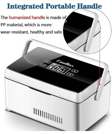 BYERZ BYERZ LED Display Mini-cool Box Car Cooling Box Cool Box Electrical Insulin Cooling Bag Car Refrigerator Diabetes Bag Medication Cooling Box Cool Box Small Medication Fridge 1 Battery - Buy Online on GoSupps.com