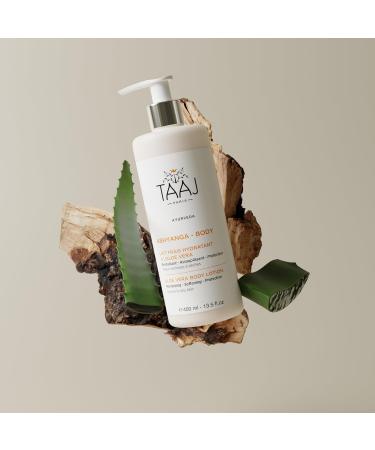  TAAJ TAAJ | Aloe Vera Moisturizing Fresh Lotion - ABHYANGA | Soothes Hydrates & Revitalizes the Body | Regenerating Softening & Protective Active Ingredients | Hydrated Skin | Vegan | Pack of 2 x 400 ml - Buy Online on GoSupps.com