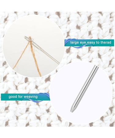 18pcs Large-Eye Blunt Needles for Yarn Knitting and Sewing Projects - Silver - Buy Online on GoSupps.com