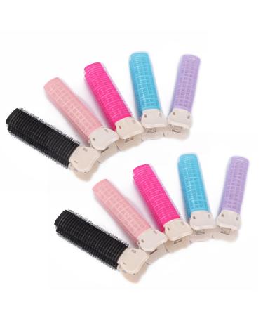 10pcs Hair Clip Curler Washable Reusable Portable Hair Root Clips for Girls' Hair Styling