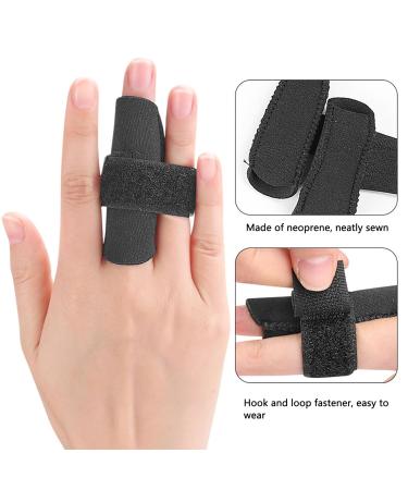 Adjustable Finger Sleeve Support Brace - Compression Shock Absorption for Basketball Volleyball & Baseball - Black Large - Buy Online on GoSupps.com