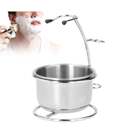 NATUDOCO Stainless Steel Razor Cup & Keeper Set | Shaving Brush Holder & Soap Bowl for Men | Durable Metal Shaving Accessories - Buy Online on GoSupps.com