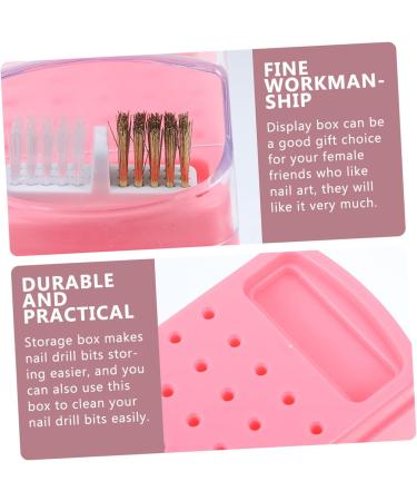 VINTORKY nail polish head box nail tech organizers and storage nail drill organizers nail grinding head holder nails drill bits nail supplies nail art salon goods plastic Accessories clean - Buy Online on GoSupps.com