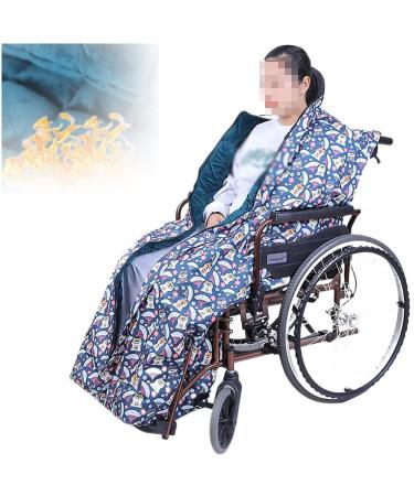 Fleece-Lined Wheelchair Cosy Cover Water Proof Fleece Lining Windproof Warmer Puppy Small Flower Graphic Warm Leg and Lower Body Covers Warm Cover Wheelchair Cover Blanke