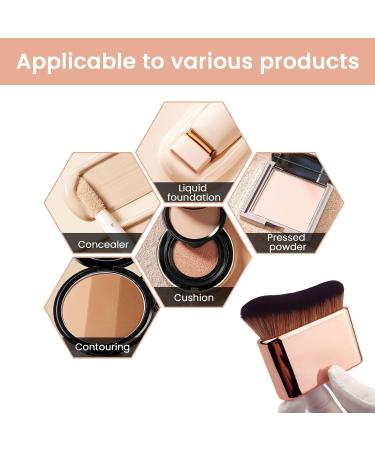 MYHOGOOD Tanning Brush Self Tan Brush Blend & Blur Tan Brush Applicator for Face Body Leg Makeup Cream Powder Liquid Tan Brush Body for Kabuki Foundation Blusher Shadow Bronzer-Rose Gold - Buy Online on GoSupps.com