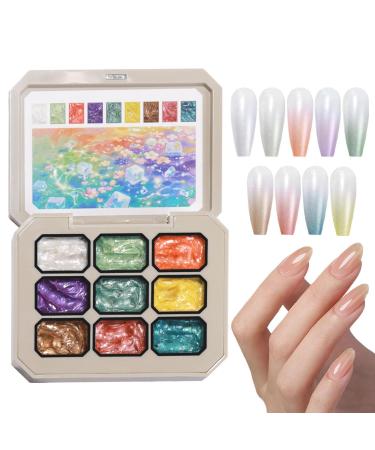 Sghtil color gradient gel for gradient drawings 9 colors palette nail design accessories art tools for women manicure painting