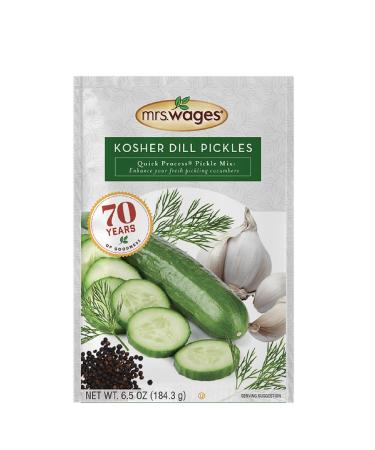 Mrs. Wages Kosher Dill Pickles Quick Process Mix 6.5 Ounce (VALUE PACK of 6) Kosher Dill 6.5 Ounce (Pack of 6)