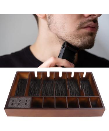 Barber Clipper Storage Tray Wooden Large Area Barber Clipper Holder Organizer Tray - Buy Online on GoSupps.com