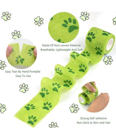 Twirush 12 Rolls Self-Adhesive Bandage for Pets & Humans | Waterproof Elastic Tape | Multifunctional Hand Tear Wrap (5cm x 4.5m) - International Shipping Available - Buy Online on GoSupps.com