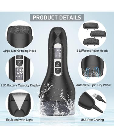 Buy Electric Callus Remover for Feet | Rechargeable Waterproof Pedi Tool | 10-in-1 Foot Care System with LCD Display - Perfect for Cracked Heels & Dead Skin - Buy Online on GoSupps.com