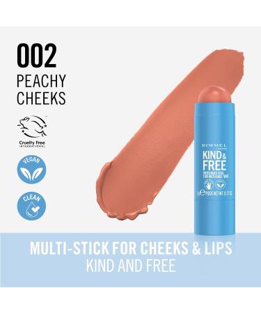 Rimmel Kind & Free Multi-Stick 002 Peachy Cheeks - Natural, Vegan, and Cruelty-Free - Buy Online on GoSupps.com