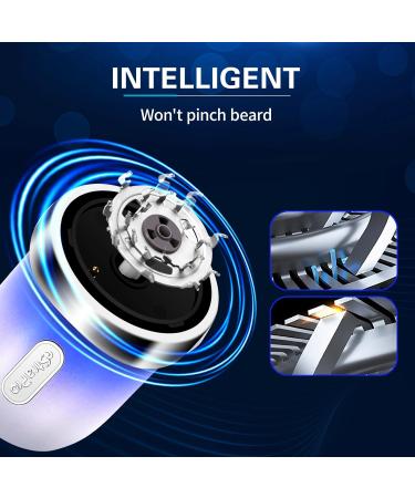 Mini Smart Sensor Electric Shaver - IPX7 Watertight Triple Blade System Efficient Facial Hair Removal - Portable Gradient Blue - Buy Online on GoSupps.com