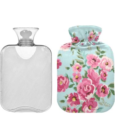 Vintage Roses Hot Water Bottle - 1L Transparent Heat Therapy | Naanle for Pain Relief & Comfort - Buy Online on GoSupps.com