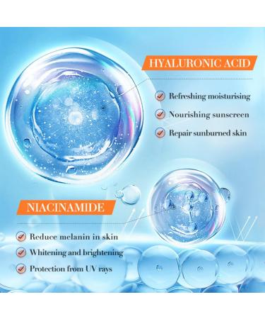 Sunscreen Serum for Face SPF 60+ - Oil Free Hydrating Face Serum - For Sensitive Skin - Daily Moisturizing and Nourishing Serum for Dry Skin - Sunscreen Cream - Buy Online on GoSupps.com