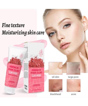 Pink Clay Mask - Face Masks Skincare for Women - Mud Mask for Pore Clearing - Mud Face Mask for Deep Cleansing Refining Pores - Reduce Acne & Dark Spots - Buy Online on GoSupps.com