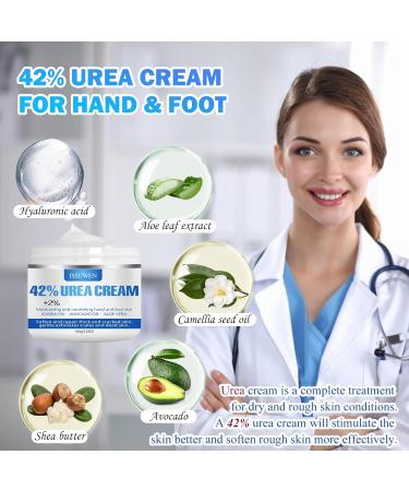 Urea 42% Foot Cream - Cracked Heel Repair & Callus Remover for Dry Skin - Lavender Scent - 100g - Buy Online on GoSupps.com