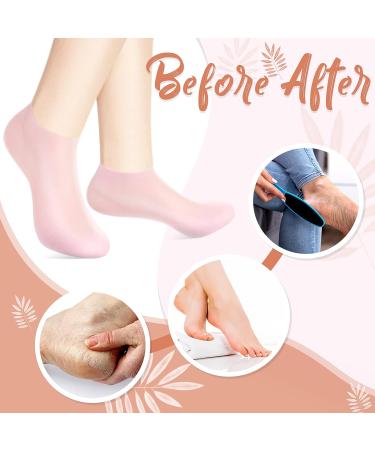4 Pairs Moisturizing Silicone Gel Gloves & Socks Set for Dry Skin - Spa Treatment for Cracked Hands & Feet | Medium Size - Buy Online on GoSupps.com