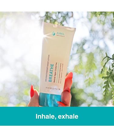 Breathe Aromatherapy Body Lotion with Eucalyptus Oil & Menthol for Nasal Decongestion & Cold Relief - Vegan, Cruelty-Free, 100% Natural Chest Rub - Buy Online on GoSupps.com