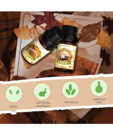 Fall Essential Oil Set for Diffusers - Aromatherapy Oils Gift Set: Apple Cider Nutmeg Snickerdoodle Vanilla Forest Pine Pumpkin Spice (6x10ml - Buy Online on GoSupps.com