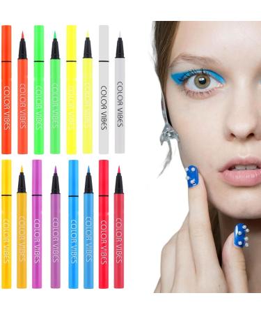 Makeup Eyeliner - Smudge Proof UV Fluorescent Liquid Eyeliner Long Lasting Quick Drying Cosmetics Women Makeup for Wedding Prom Valentines Day Fulenyi - Buy Online on GoSupps.com