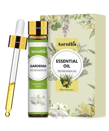 Aoruilia 10ml Gardenia Essential Oil 100% Pure Natural Gardenia Aromatherapy Oils for Diffusers for Home Sleep Relax Spa Massage DIY Soap Candle Making Gardenia 10 ml (Pack of 1)