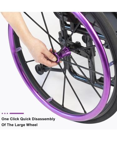 Lightweight Sport Wheelchair Foldable And Portable Wheelchair Folding Transport Wheelchair Multifunctional Anti-Tipper Wheelchair Self-propelled Aluminum Alloy Manual Wheel Chair All Terrain(Size:42cm 42cm/16.5in Black - Buy Online on GoSupps.com