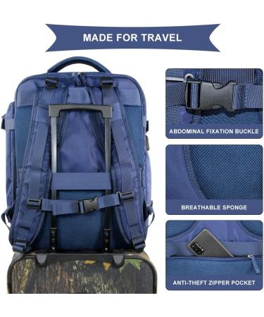 ISENSHI Travel Backpack for Men Women Waterproof Carry On Backpack Hiking Backpack Outdoor Sports Casual Daypack School Bag(Navy Blue) - Buy Online on GoSupps.com