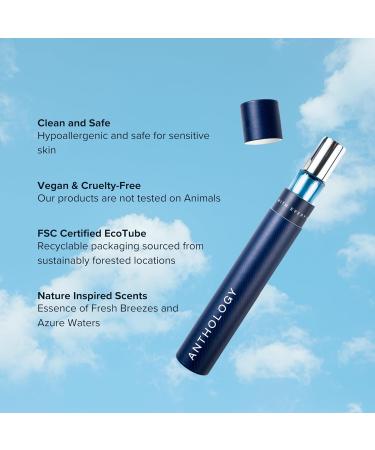 Anthology Marine Symphony Roll on Perfume Oil 0.3oz 9 ML | Cucumber Melon Musk notes | Alcohol Free Rollerball Fragrance Travel size | Aquatic & Fresh - Buy Online on GoSupps.com