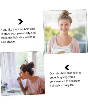 Housoutil Hairpin Hair Fork Metal Hair Clip Chinese Hair Stick Bun Holder Hanfu Hair Accessories Hair Barrette Girl Hair Clips Girls Hair Clips Chinese Style Miss Hair up Alloy - Buy Online on GoSupps.com