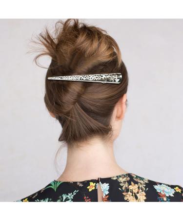 DonLeeving Duckbill Hair Clips - 6pcs Hollow Metal Non-Slip Alligator Clips (Silver Tone) for Effortless Styling - Buy Online on GoSupps.com