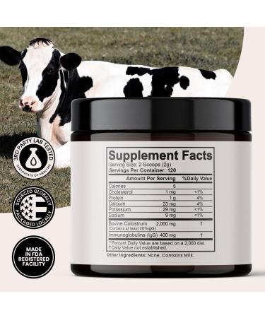 Optimal Prime MUUU Bovine Colostrum Powder - Superfood for Gut Health Immune Support & Beauty | 120 Servings Unflavored - Buy Online on GoSupps.com