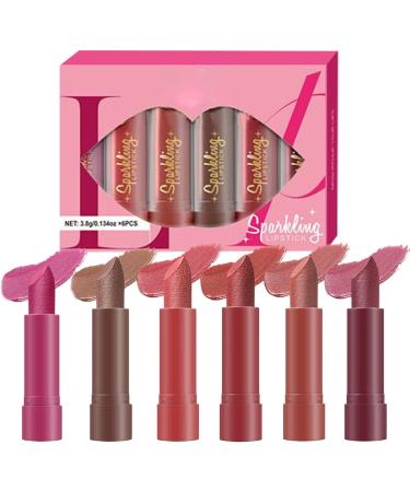 Iridescent Lipstick - Tinted Lip Gloss - Travel-Friendly Stick for Parties and Outdoor Use - Pack of 6 Waterproof Sticks - Buy Online on GoSupps.com