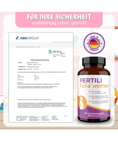Fertili folia Women - 180 Fertility Tablets with Folic Acid & Myo Inositol - 20 Essential Micronutrients for Conception - 3 Monthly Packs - Buy Online on GoSupps.com