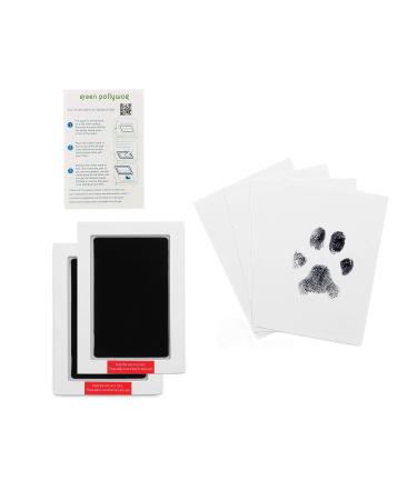 Green Pollywog - Extra-Large Clean Touch Inkless Ink Pad for Pets | Pawprints for Dogs & Cats Non-Toxic | Paw Print Stamp Kit | Dog Paw Print Kit | Cat Footprint Keepsake 2-Pack
