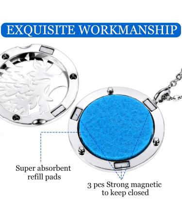 Buy Hicarer Essential Oil Necklace Diffuser | Aromatherapy Pendant with 14 Refill Pads | International Shipping Available - Buy Online on GoSupps.com