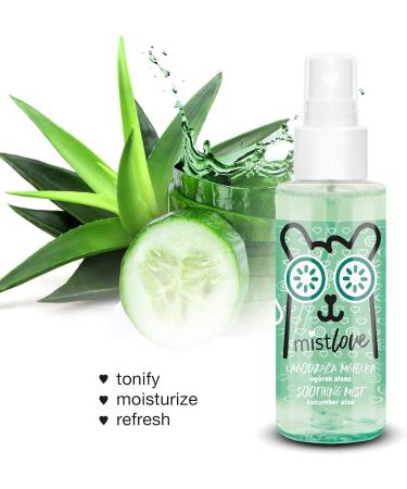 FLOSLEK Soothing Face Mist Cucumber Aloe | 95ml | Hydro Boost Express Hydrating Spray | Contains Aloe Juice | Moisture Bomb for Dry & Sensitive Skin | Cruelty-Free & Vegan - Buy Online on GoSupps.com