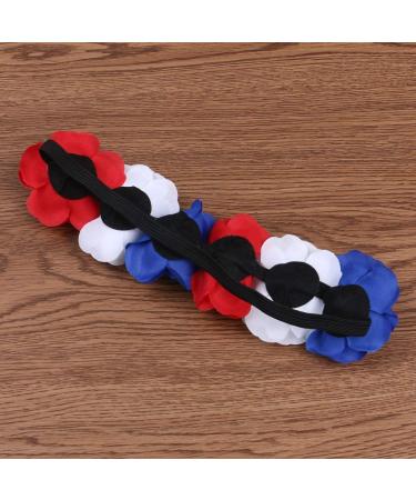 minkissy Rose Flower Headband Day of the Dead Headpiece Wedding Festival Headband for Christmas Halloween (Red White Blue) - Buy Online on GoSupps.com