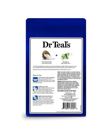 Dr Teal's Epsom Salt Soaking Solution 3lbs - Eucalyptus & Spearmint Relaxation Relief - Buy Online on GoSupps.com