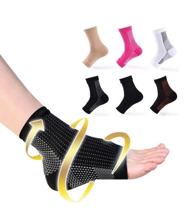6 pairs Dr Sock Soothers Socks Anti Fatigue Compression Foot Sleeve Support Brace Sock (set A, L/XL) set A L/XL