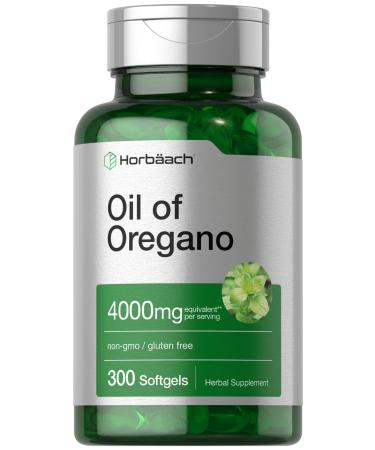 Horb ach Oregano Oil | 4000mg | 300 Softgel Capsules | Naturally Occurring Carvacrol Pills | Non-GMO and Gluten Free Extract Supplement