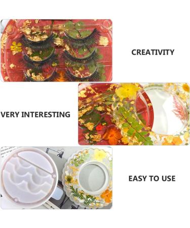 NUOBESTY 1 Set Eyelash Box Mold False Eyelashes Circle Tray Silicone Diy Crystal Epoxy Mold Travel Round Disc - Buy Online on GoSupps.com