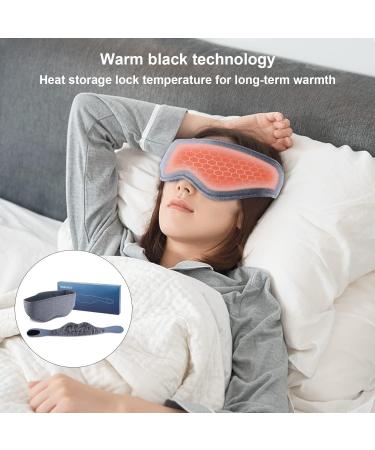BORAYDA Heated Eye Mask 3D Contouring Cup Sleep Mask - Grey | Soft & Comfortable for Dry Eye, Stye, Blepharitis, Chalazion & Eyestrain - Perfect for Travel, Yoga & Nap - Buy Online on GoSupps.com