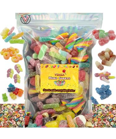 VIMIX Pick & Mix Fizzy Jelly Sweets Bag - Mixed Jelly Sweets Bag (500g)
