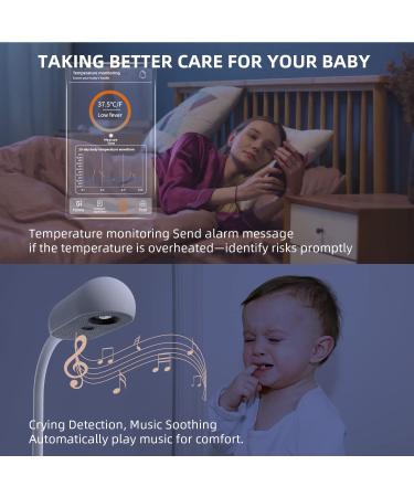 Cheego Smart Baby Monitor & Clip-On Mounting-HD Video Camera and Audio  Contact-Free Testing Baby Temperature  2-Way Talk  Nightlight and Night Vision  Room Humidity & Temp  Wake up & Crying Detection - Buy Online on GoSupps.com