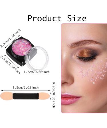 Face & Body Glitter Gel - Pink Chunky Sparkling Glitter for Festivals Raves & DIY Nail Art - Mermaid Hair & Face Paint Accessories - Buy Online on GoSupps.com