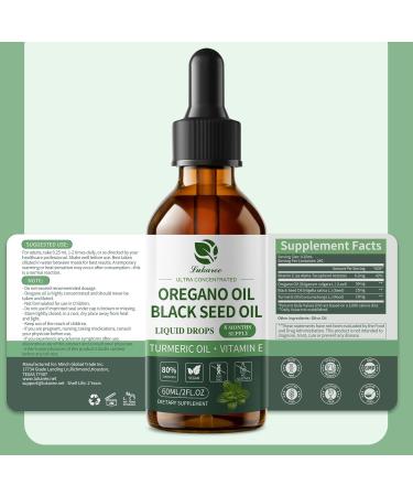 Oil of Oregano Drops with Black Seed Oil Turmeric Oil Vitamin E & Olive Oil Based Immune Digestive Cleanse & Detox* 80% Carvacrol Cold-Pressed Natural Aceite de Oregano 2 Fl Oz 8 Month Supply 2 Fl Oz (Pack of 1) - Buy Online on GoSupps.com