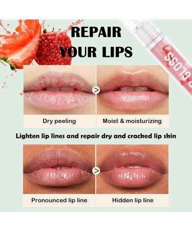 Strawberry Lip Protection Lip Balm Lip Oil No-Sticky Hydrating Lip Protection Anti-Drying Natural Lip Care All Day Moisturizing Care Lip Repair Lip Plumper Gloss - Buy Online on GoSupps.com