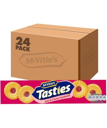 McVitie's Tasties Jam and Cream Sandwich Biscuits 150g (Pack of 24) - Buy Online on GoSupps.com