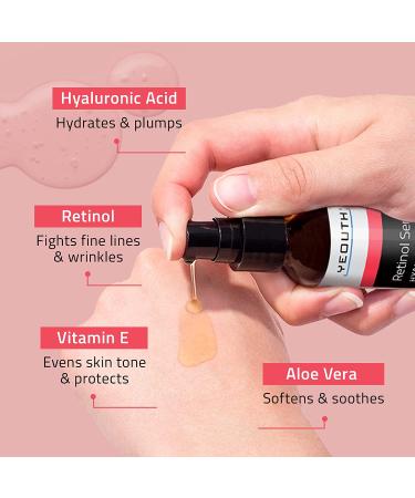 Yeouth Retinol Serum 1 oz - Anti-Aging Skin Care for Youthful Glow - Buy Online on GoSupps.com